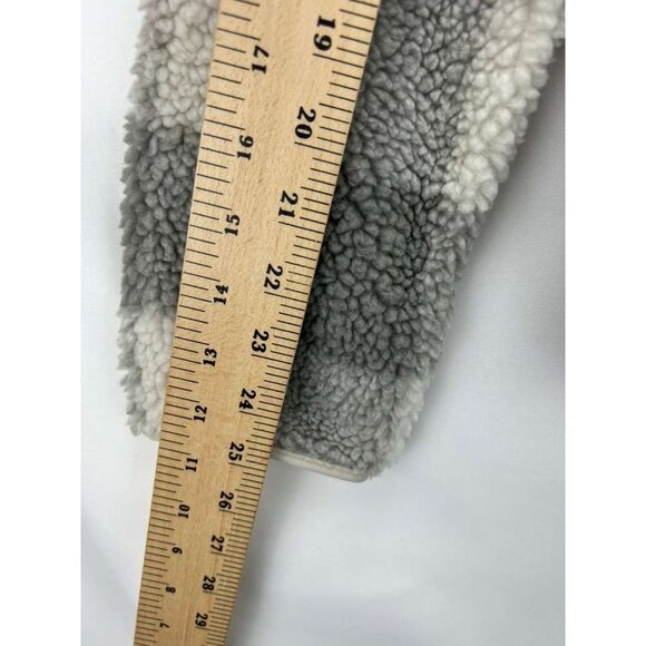 Abercrombie & Fitch Women's XS Plaid Sherpa Fleece 1/4 Zip Jacket With Pockets - Picture 4 of 16